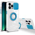 Sliding Camera Cover Design TPU Phone Case For iPhone 13 Pro(Sky Blue)