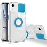 For iPhone XR Sliding Camera Cover Design TPU Phone Case(Sky Blue)