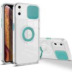 For iPhone X / XS Sliding Camera Cover Design TPU Phone Case(Mint Green)
