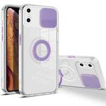 For iPhone X / XS Sliding Camera Cover Design TPU Phone Case(Purple)
