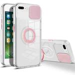 Sliding Camera Cover Design TPU Phone Case For iPhone 8 Plus / 7 Plus(Pink)