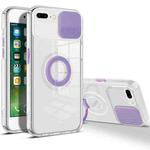 Sliding Camera Cover Design TPU Phone Case For iPhone 8 Plus / 7 Plus(Purple)