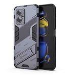 For Xiaomi Redmi Note 11T Pro 5G China Punk Armor 2 in 1 PC + TPU Shockproof Phone Case with Invisible Holder(Gray)