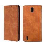 For Nokia C01 Plus/C1 2nd Editon Skin Feel Magnetic Horizontal Flip Leather Phone Case(Light Brown)