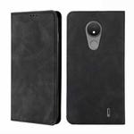 For Nokia C21 Skin Feel Magnetic Horizontal Flip Leather Phone Case(Black)