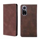 For Huawei nova 9 Skin Feel Magnetic Horizontal Flip Leather Phone Case(Dark Brown)