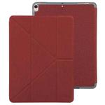 Mutural King Kong Series Deformation Holder Leather Tablet Case For iPad Pro 10.5 2019 / 2017(Red)