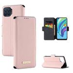 For OPPO F17 Pro MUXMA MX115 Cross Texture Oil Edge Flip Leather Phone Case(Pink)