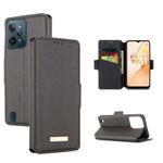 For OPPO Realme C31 4G MUXMA MX115 Cross Texture Oil Edge Flip Leather Phone Case(Grey)