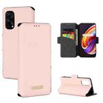 For OPPO Realme X7 Pro MUXMA MX115 Cross Texture Oil Edge Flip Leather Phone Case(Pink)