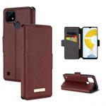 For OPPO Realme C21 MUXMA MX115 Cross Texture Oil Edge Flip Leather Phone Case(Red)