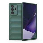 For Samsung Galaxy Note20 Ultra Magic Shield TPU + Flannel Phone Case(Dark Green)