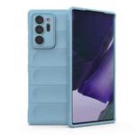 For Samsung Galaxy Note20 Ultra Magic Shield TPU + Flannel Phone Case(Light Blue)