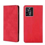 For ZTE Blade V30 Skin Feel Magnetic Flip Leather Phone Case(Red)