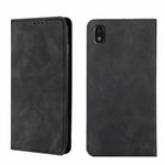 For ZTE Blade L210 Skin Feel Magnetic Flip Leather Phone Case(Black)