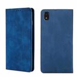 For ZTE Blade L210 Skin Feel Magnetic Flip Leather Phone Case(Blue)