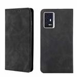 For ZTE Axon 30 Pro 5G Skin Feel Magnetic Flip Leather Phone Case(Black)