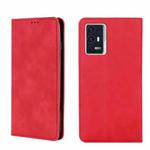 For ZTE Axon 30 Pro 5G Skin Feel Magnetic Flip Leather Phone Case(Red)