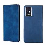 For ZTE Axon 30 Pro 5G Skin Feel Magnetic Flip Leather Phone Case(Blue)