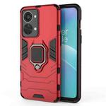 For OnePlus Nord 2T 5G Magnetic Ring Holder PC + TPU Phone Case(Red)
