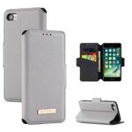 For iPhone SE 2022 / SE 2020 / 8 / 7 MUXMA MX115 Cross Texture Oil Edge Flip Leather Phone Case(White)