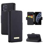 For iPhone 11 Pro MUXMA MX115 Cross Texture Oil Edge Flip Leather Phone Case (Black)