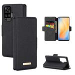 For vivo X50 5G / X50 Pro MUXMA MX115 Cross Texture Oil Edge Flip Leather Phone Case(Black)