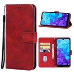 For Huawei Y5 2019 Leather Phone Case(Red)