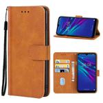For Huawei Y6 2019 Leather Phone Case(Brown)