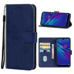 For Huawei Y6 2019 Leather Phone Case(Blue)