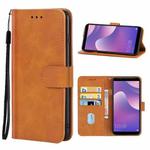 For Huawei Y7 2018 Leather Phone Case(Brown)