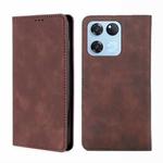 For OnePlus Ace Racing Skin Feel Magnetic Horizontal Flip Leather Phone Case(Dark Brown)