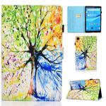For Lenovo Tab M10 Plus 10.6 3rd Gen 2022 Colored Drawing Stitching Smart Leather Tablet Case(Colorful Tree)