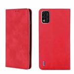 For Itel A48 Skin Feel Magnetic Horizontal Flip Leather Phone Case(Red)