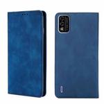 For Itel A48 Skin Feel Magnetic Horizontal Flip Leather Phone Case(Blue)