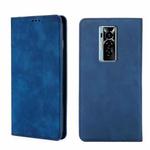 For Tecno Phantom X Skin Feel Magnetic Horizontal Flip Leather Phone Case(Blue)