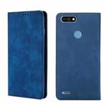 For Tecno Pop 2/Pop 2F/Pop 2 Pro/Pop 2 Power/Itel P13 Skin Feel Magnetic Horizontal Flip Leather Phone Case(Blue)