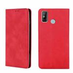 For Tecno Spark 6 Go Skin Feel Magnetic Horizontal Flip Leather Phone Case(Red)