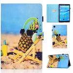 For Lenovo Tab M10 3rd Gen Colored Drawing Stitching Smart Leather Tablet Case(Pineapple)