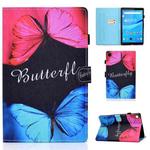 For Lenovo Tab M10 3rd Gen Colored Drawing Stitching Smart Leather Tablet Case(Butterfly Love)