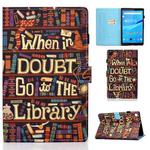 For Lenovo Tab M10 3rd Gen Colored Drawing Stitching Smart Leather Tablet Case(Library)