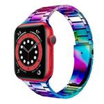 Small Waist Stainless Steel Watch Band For Apple Watch Series 9&8&7 41mm / SE 3&SE 2&6&SE&5&4 40mm / 3&2&1 38mm(Colorful)