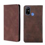 For DOOGEE X96 Pro Skin Feel Magnetic Horizontal Flip Leather Phone Case(Dark Brown)