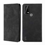 For Blackview A50 Skin Feel Magnetic Horizontal Flip Leather Phone Case(Black)