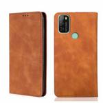 For Blackview A70 Skin Feel Magnetic Horizontal Flip Leather Phone Case(Light Brown)