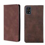 For UMIDIGI A11 Pro Max Skin Feel Magnetic Horizontal Flip Leather Phone Case(Dark Brown)