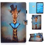 For Lenovo Tab M10 3rd Gen Colored Drawing Stitching Smart Leather Tablet Case(Deer Head)