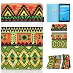 For Lenovo Tab M10 3rd Gen Colored Drawing Stitching Smart Leather Tablet Case(Folk-custom)