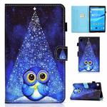 For Lenovo Tab M10 3rd Gen Colored Drawing Stitching Smart Leather Tablet Case(Night Sky Owl)