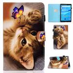 For Lenovo Tab M10 Plus 10.6 3rd Gen 2022 Colored Drawing Stitching Smart Leather Tablet Case(Butterfly Cat)